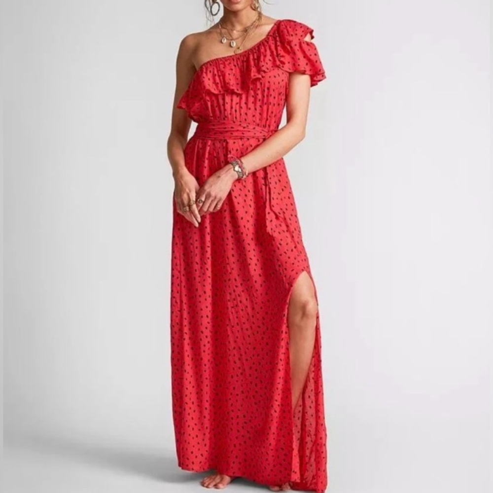 NWT Billabong x Sincerely Jules Ruffled One Shoulder Dress